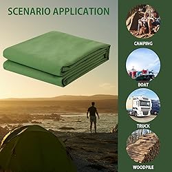 FoundGo Canvas Tarp 8' x 10' Heavy Duty Water