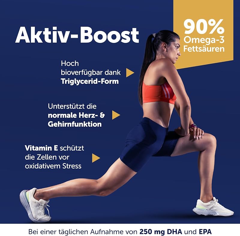 Vitality 1000 | Sehkraft und Gehirnfunktion | Für Erwachsene und Kinder und Personen, die sich nach der Zone-Diät ernähren | Höchste Auszeichnung für Fischölprodukte | Kapseln (90 Stück)