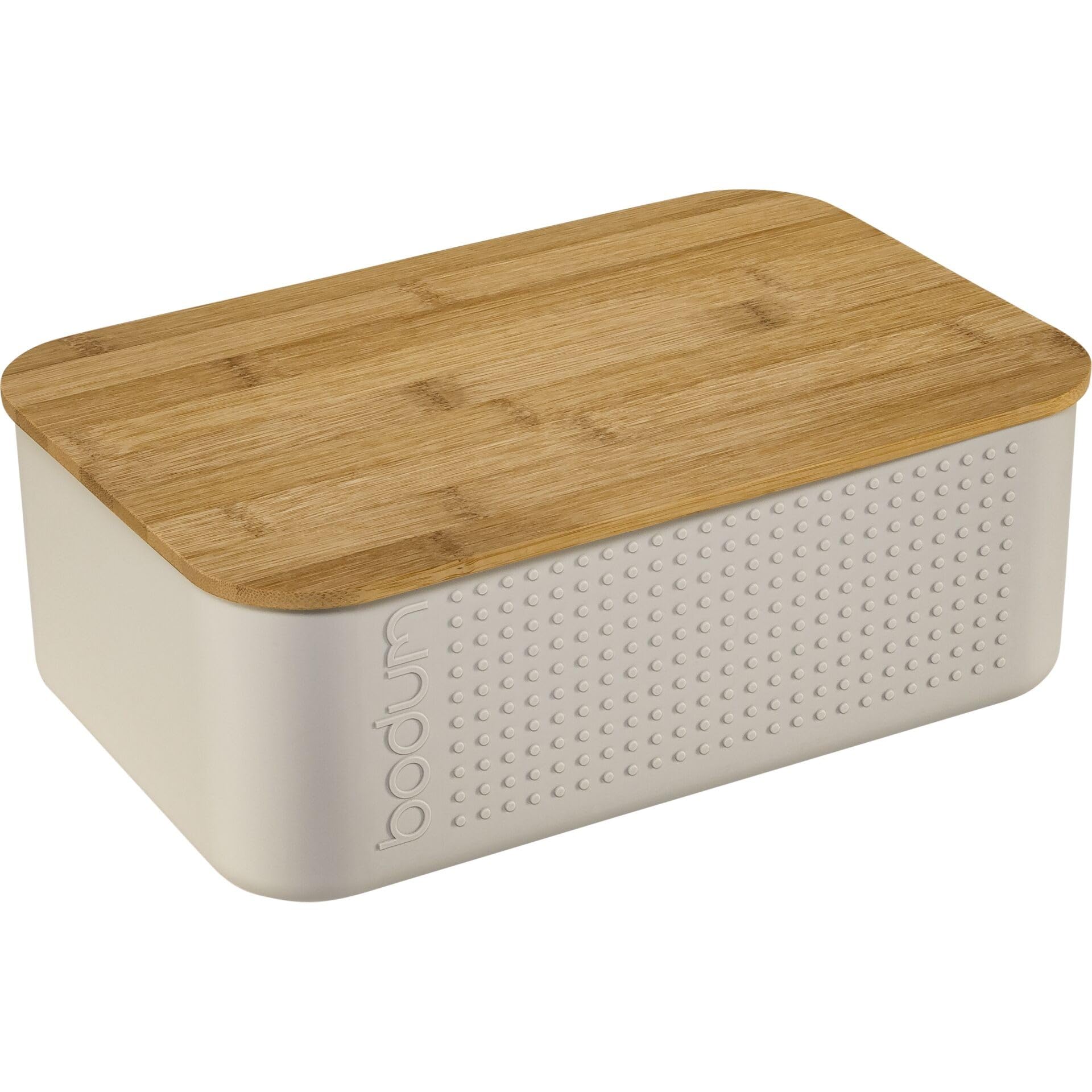 BODUM 11740-913 BISTRO small bread box, Plastic, Wood, White, 19.39 x 29.4 x 10.7 cm, S