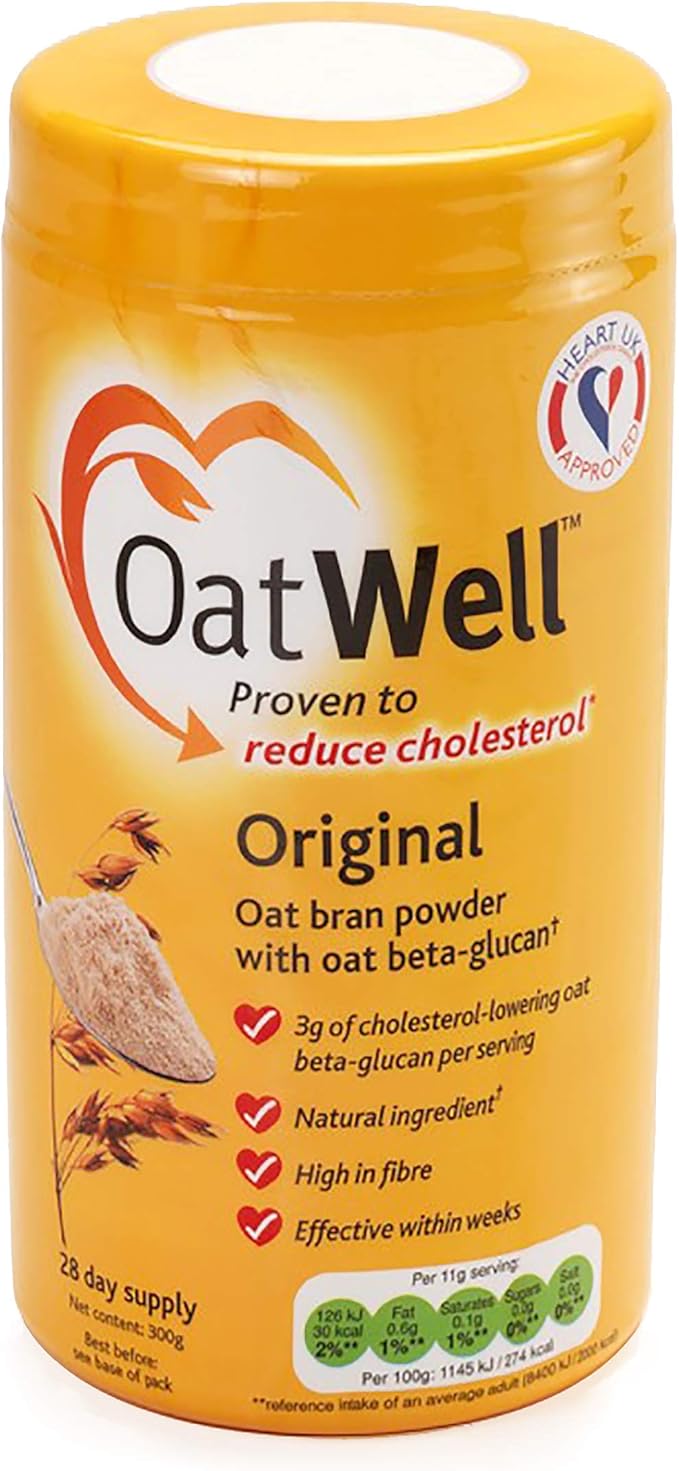 OatWell Oat Bran Powder with BetaGlucan 28 Day Supply, Proven to
