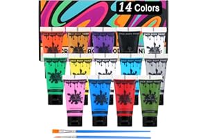 Bowitzki 14 Colors Face Body Paint Set Cream Makeup 20ml Water Based Face Painting Special Effects For Adults Children Kids Halloween Christmas Party Stage Cosplay 0.7OZ Each