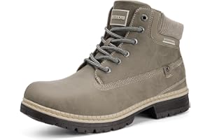 Eagsouni Mens Womens Snow Boots Warm Fur Lined Ankle Booties Hiking Trekking Trail Climbing Shoes Lace Up Anti-Slip Waterproof Working Outdoor Backpacking Boots