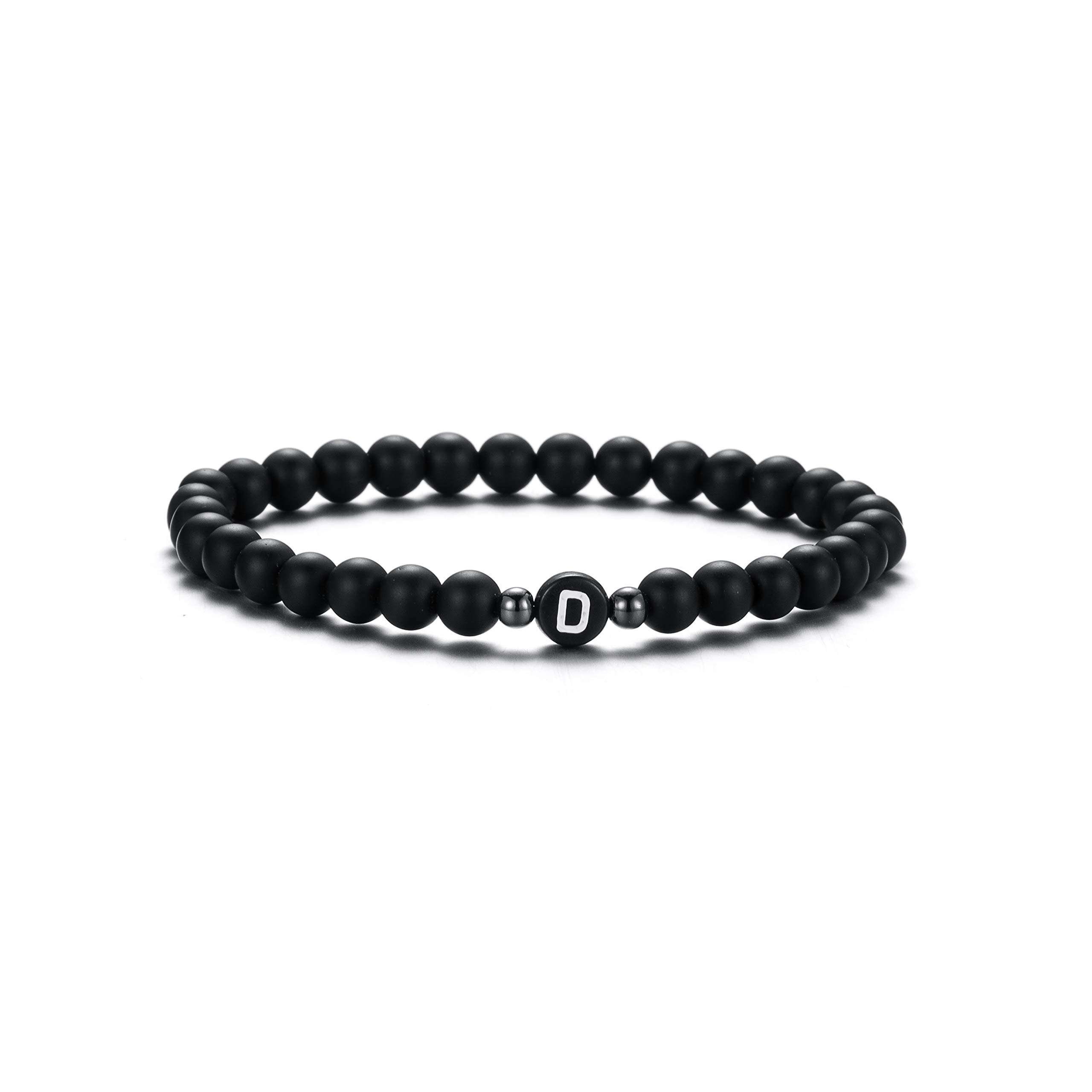 XIA YAN 6mm Black Onyx and White Howlite Handmade