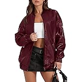 Sampeel Leather Jacket Women Faux Oversized Motorcycle Bomber Coats 2025 Fall Fashion Outfits Winter Clothes
