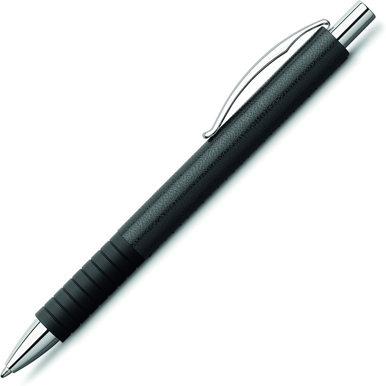 Wie Bekommt Man Kugelschreiber Aus Leder Faber-Castell 148873 - Kugelschreiber BASIC BLACK Leder, Mine: B