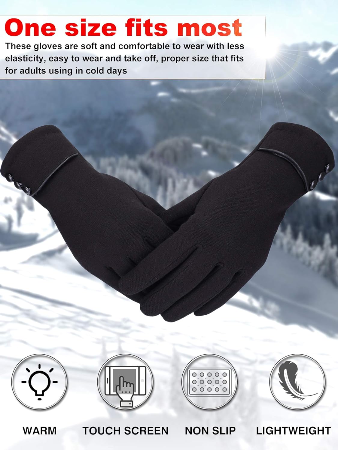 Patelai 3 Pairs Women Winter Gloves Warm Touchscreen Gloves Windproof Gloves for Women Girls Winter Using (Black, Gray, Khaki) at  Women’s Clothing store