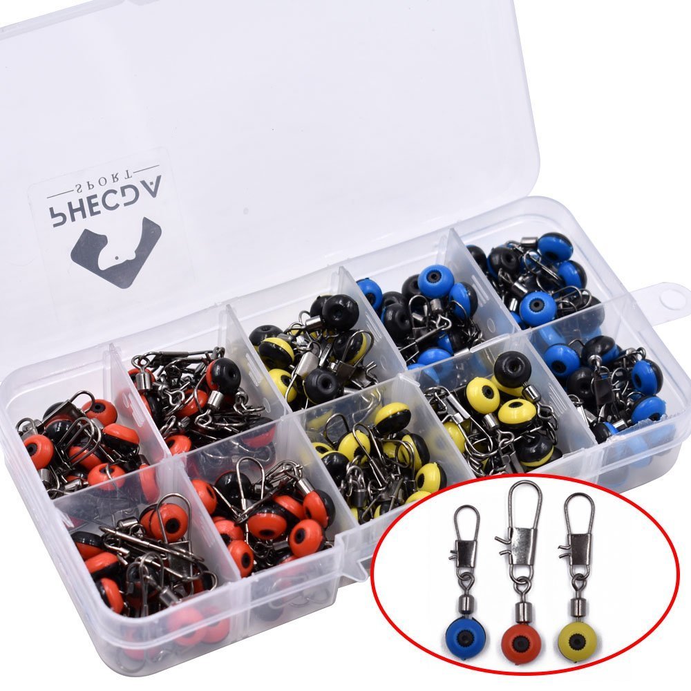 100 PCS Fishing Float Space Beans in Saltwater or Freshwater Fishing Connector Set