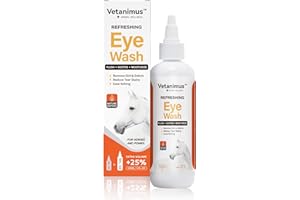 Vetanimus Eye Wash 150ml/5 fl.oz for Horses and Ponies Flush Soothe and Moisturize Alleviates Tear Staining