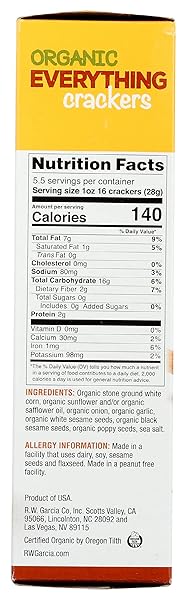 RW GARCIA ORGANIC EVERYTHING CRACKERS, 5.5 OZ