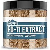 Earthborn Elements Fo-Ti Extract 200 Capsules, Pure & Undiluted, No Additives