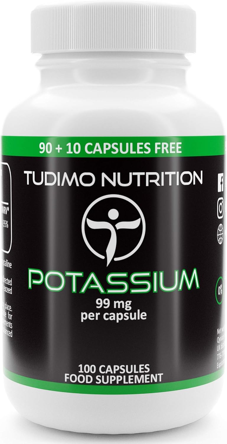 Potassium 99mg 100 pcs (3+ mois) de Capsules à Désintégration Rapide