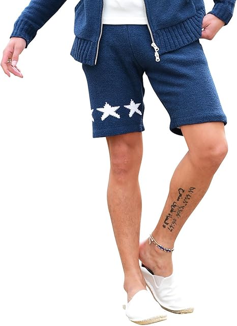 Amazon ルービック Rubik ハーフパンツ メンズ ショートパンツ ボア 星柄 スター 短パン パイル もこもこ Xl ネイビー ショートパンツ 通販