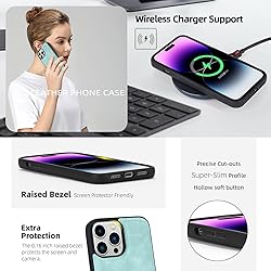 TwoHead for iPhone 14 Pro Max Wallet Case with Card