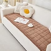 Awjcsv Couch Cover for Dogs Washable, Fuzzy Pet Couch Covers for 3 Cushion Sofa Pet Friendly, Non Slip Sofa Cover (Dark Brown, 27.6" x 59"/70 x 150cm)