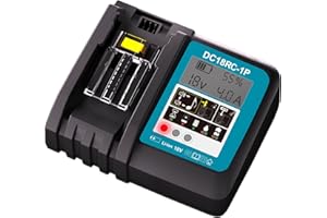 TENHUTT 【Rapid】 LCD-18V 3.0A Charger Replacement for Ma-Kita Battery Charger 14.4V and 18V LXT Lithium-Ion Batteries BL1850 BL1840B BL1820 BL1815 BL1860 BL1430 BL1450 BL1830 Drill Tool Battery Charger