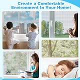 BUZIFU Window Screen Mesh 90x500cm Fiberglass Insect Net Grey view 7