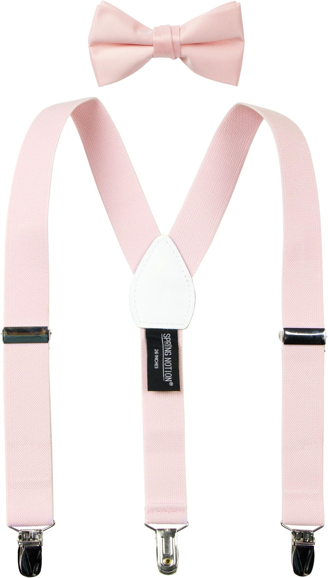 Spring Notion Boys' Suspenders and Solid Color Bowtie Set