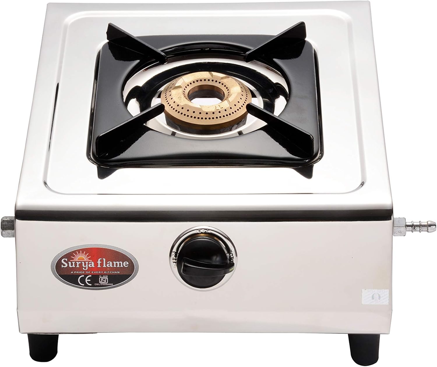 Buy Surya Flame LPG Stove 1B Capri Stainless Steel Body Brass Burner