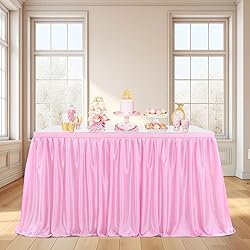 Pink Table Skirt for Rectangle Tables or Round