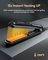 wavytalk Mini Hair Straighteners Ceramic Dual Voltage Travel Accessory Black view 2