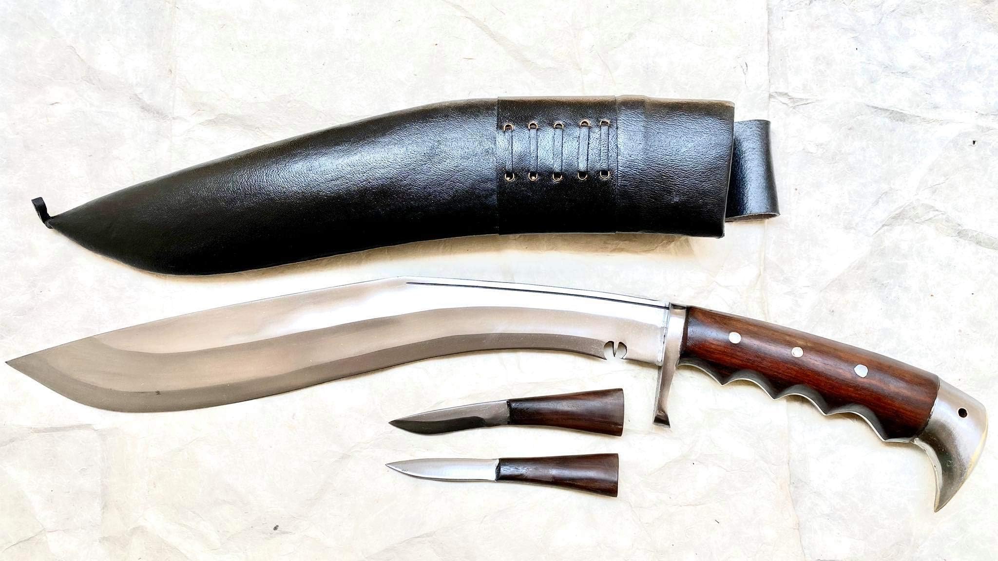 Genuine Gurkha Kukri-16 Blade American Eagle Kukri -Rosewood Full Tang Handle,Handmade in Nepal by Gurkha Kukri House