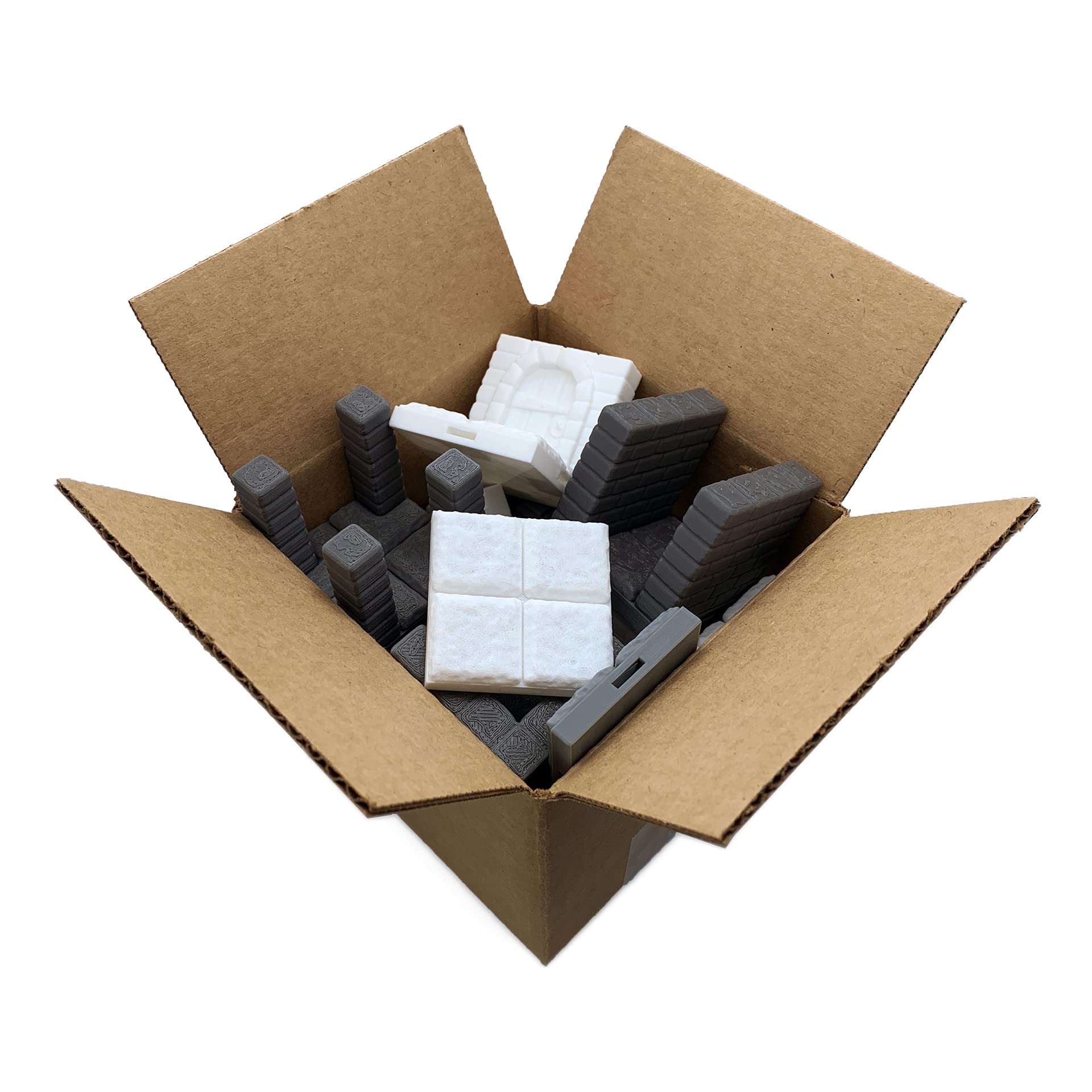 EnderToys Locking Dungeon Tiles - Value Box - DND Terrain - 28mm Scenery - 5x5x5 Inch Box