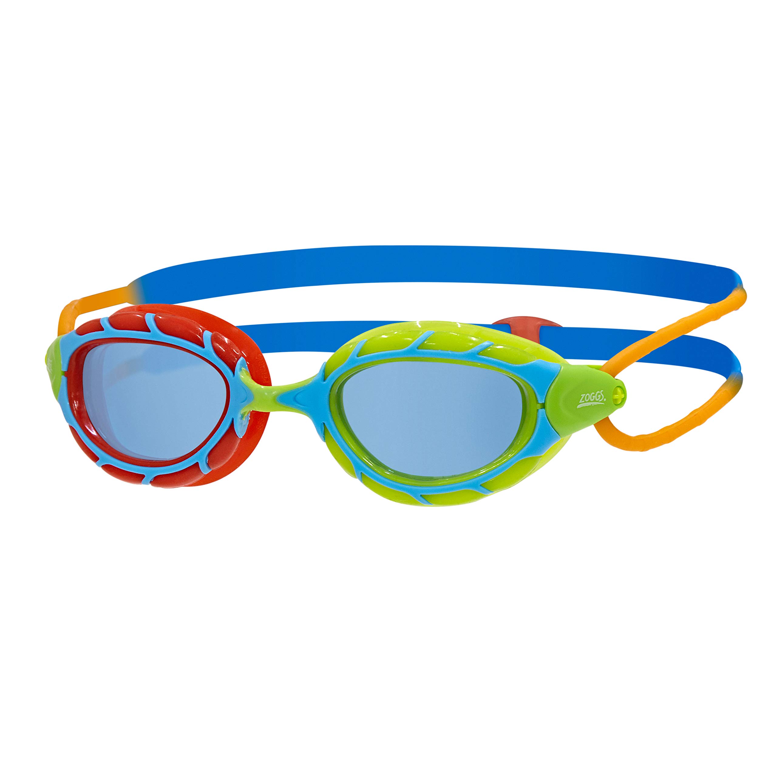 Zoggs Unisex-Youth Predator Junior Swimming Goggles, Red/Green/Blue/Orange/Tint, 6-14 years