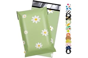 Jowlroel Poly Mailer 6x9 Inch 100 Pcs, Waterproof and Tear-Resistant Shipping Bags for Clothing, Cute Mailing Bags with Self-Seal, Chrysanthemum Printed Packaging Bags for Small Business