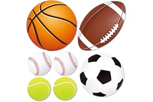 MOSHINING 39 Pack Sports Cutouts Party Cutout Football Bulletin Poster Board Classroom Decorations Football Game Cutouts with Glue Point Dots for Football Party Supplies Wall Decor…
