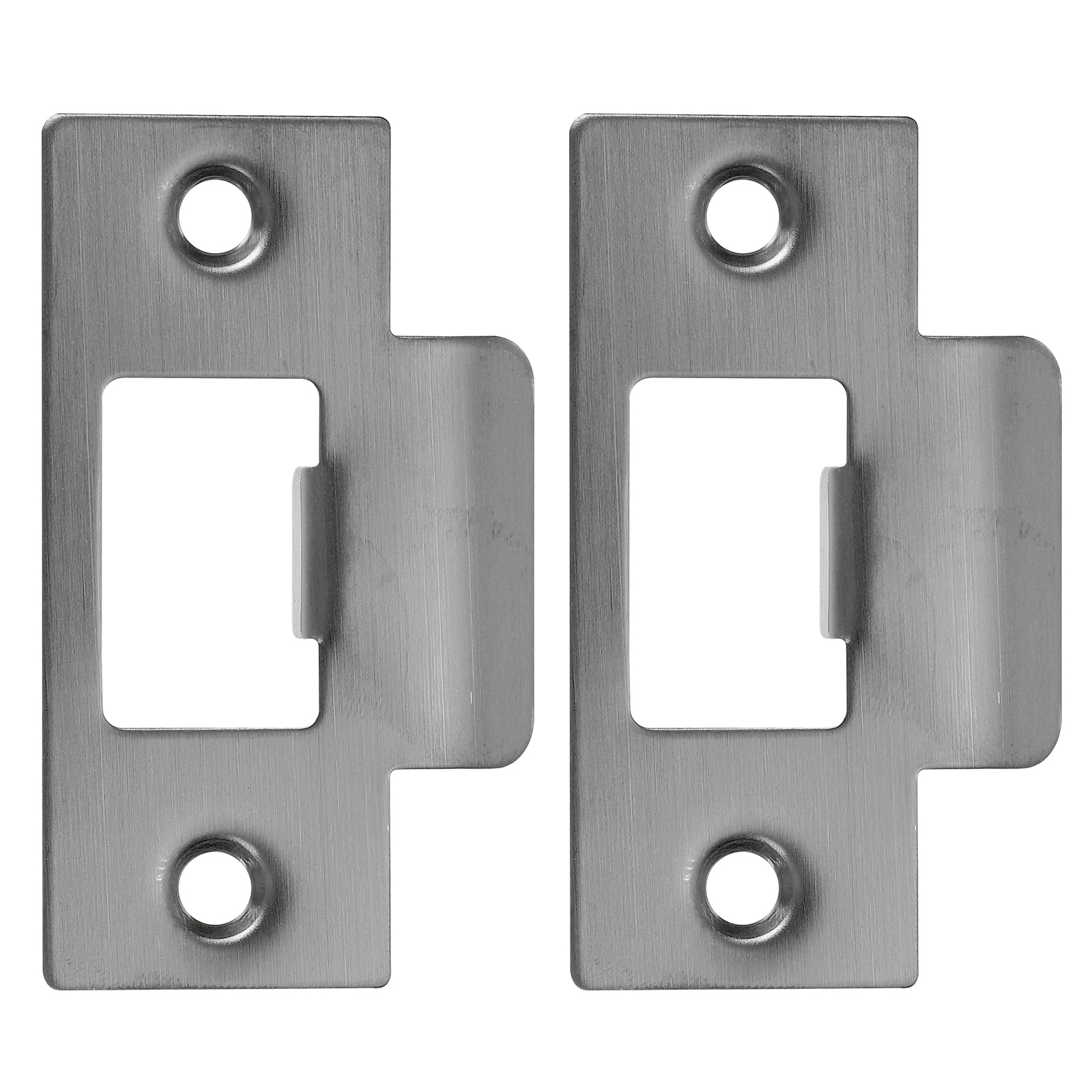 PATIKIL 2-3/4" Door Lock Strike Plate,2 Pcs Stainless T Strike Deadbolt Strike Plate,Door Backplate for Interior Exterior Door Use(Large Hole), Gunmetal