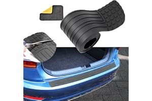 TACOPETS Car Rear Bumper Protector, 41 x 3.4 inch Trimmable, Anti-Scratch Rubber Rear Bumper Guard, Universal Non-Slip Trunk Exterior Accessories, Suitable for Most Cars SUV、 Truck（Pure Black）