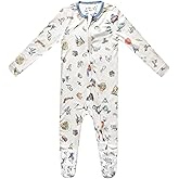 Copper Pearl Zip-Up Footie Baby Pajamas: Ultra-Soft Boys & Girls Pajamas, Premium Knit Fabric in Stylish Prints, Tag-Free with Two-Way Zipper, Sized Newborn to 24 Months, Wizarding World