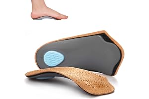 Arch Support Insoles for Women/Men, 3/4 Plantar Fasciitis Insoles High Arch Supports Shoe Insoles for Flat Feet Over-Pronatio