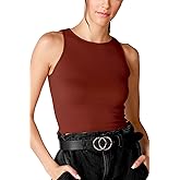 NIKIBIKI Women Seamless High Neck Ribbed Crop Top, Made in U.S.A, One Size