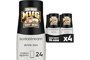 SodaStream Mug Root Beer Zero Sugar Drink Mix (440ml, Pack of 4)