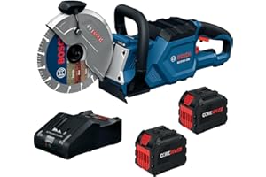 BOSCH GCS18V-230N212 18V Brushless Cordless 9-Inch Cutoff Saw for Concrete & Metal Cutting | Lightweight Ergonomic Design, 6-