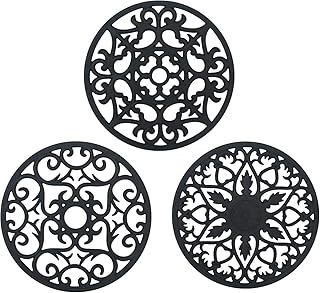 flintronic Untersetzer Matte, 3 Stück Silikon Multi Blume Topfuntersetzer, Isolierter rutschfeste Hot Pads, Geschnitzt Wasserdicht Spülmaschinenfest Cup Isoliermatte für Töpfe, Vasen, Flaschen