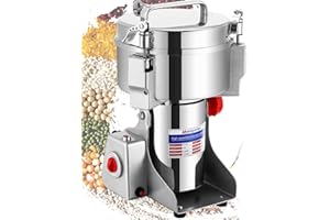 Moongiantgo 2500g Grain Mill Grinder Commercial Spice Grinder 3600W Stainless Steel Electric Pulverizer Dry Grinding Machine 