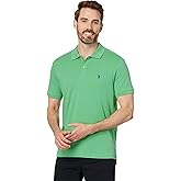 U.S. Polo Assn. Men's Solid Short Sleeve Interlock Polo Shirt, Golf Shirts for Men, Business Casual Polos