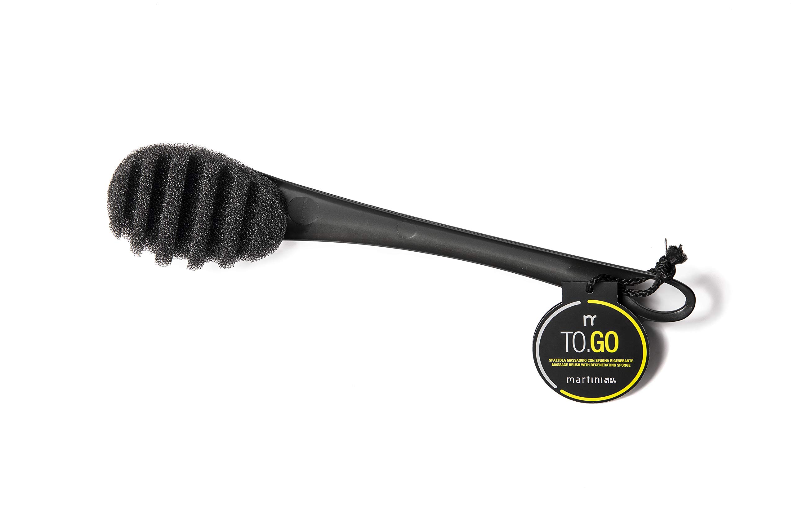 martini SPA - To.Go Body Brush with Massage Sponge, Black, 90g, 1 Unit