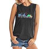Magical Castle Tank Top Women Magic Kingdom Sleeveless Tee Shirts Cute Graphic Holiday Vest Summer Vacation Top