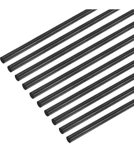5x Kohlefaserstangen 4 Mm X 500 Mm – Leichte Hochleistungsstäbe Für RC-Flugzeuge & Modellbau (schwarz)