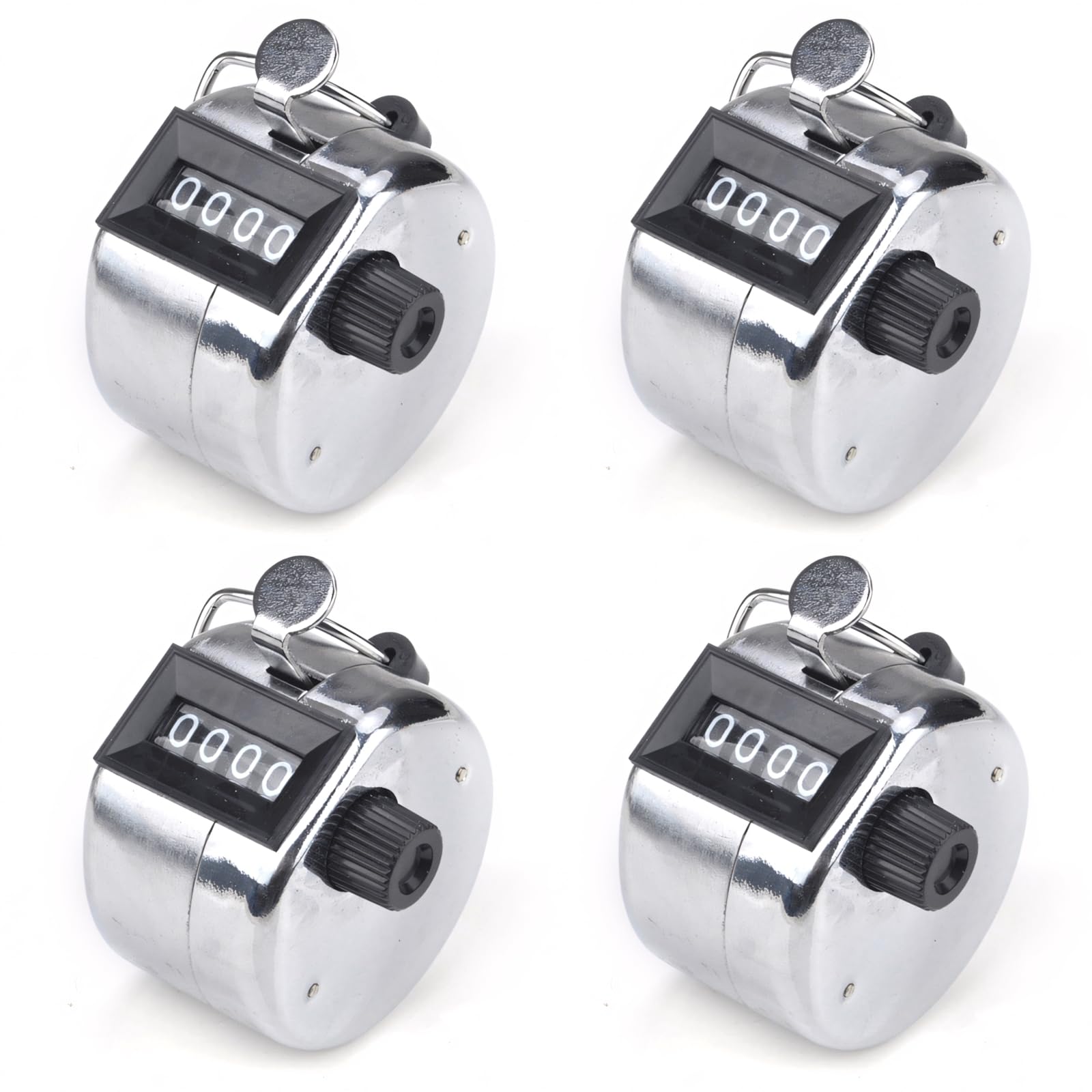 GOGO 4 Pcs Metal Tally Counters, Hand Held Counter Clicker, Manual Mechanical Clickers