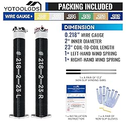 YoToolGDS Pair of 2" Garage Door Torsion Springs
