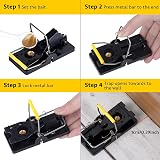 Trisiki 6 Pack Heavy Duty Snap Mouse Traps Reusable Catch Instantly UK view 6
