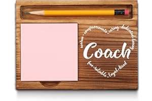 AKEKE Coach Gifts, Coach Sticky Note Holder, Coach Appreciation Gifts, Thank You Coach Gifts, Coach Office Decor, Coach Desk Self-Stick Note Pad Holders GSH11