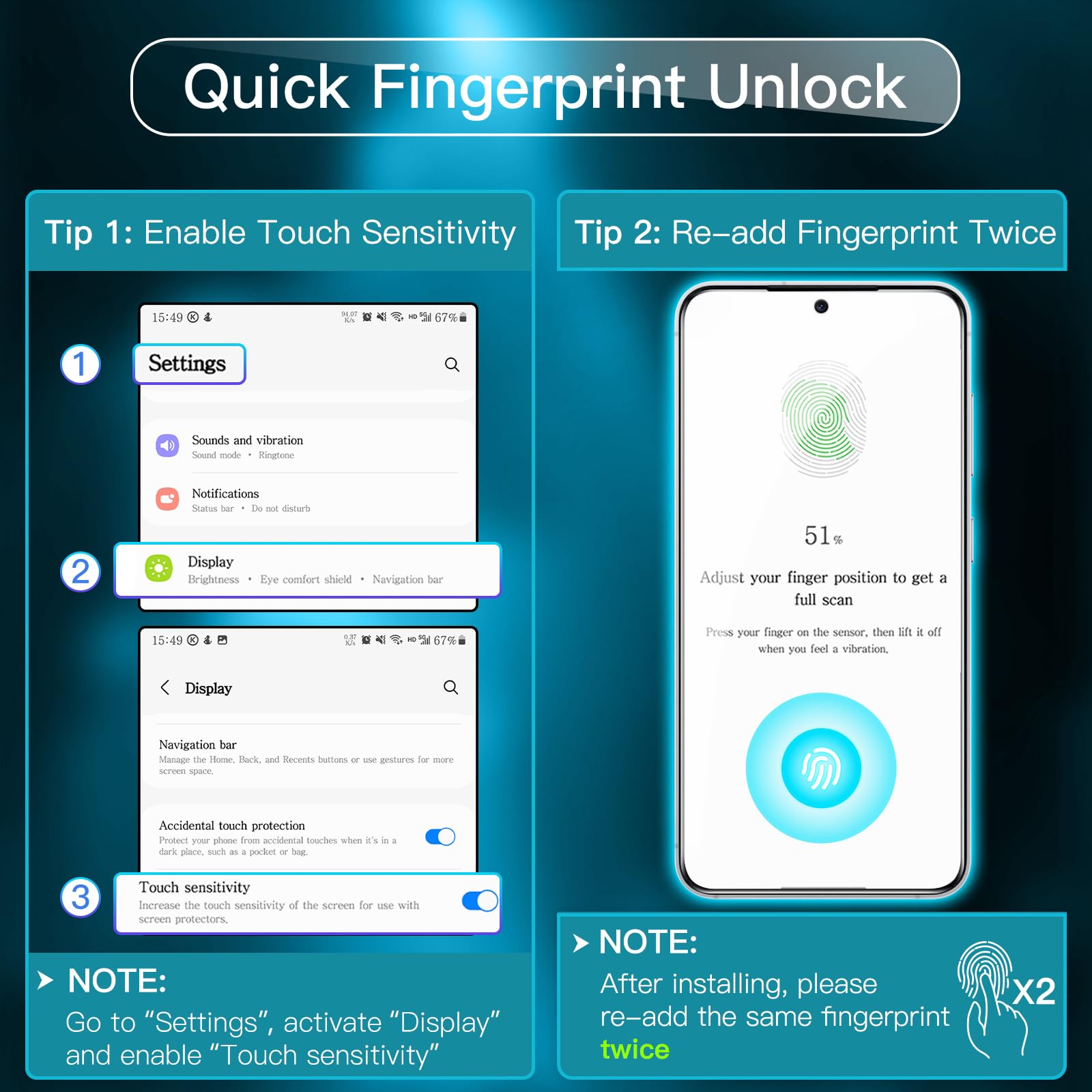 JETech Screen Protector for  Samsung Galaxy S25 / S25+/ S25 Plus / S25 Ultra