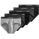 Jockey Men's Underwear Lightweight Cotton Blend Brief - 5 Pack