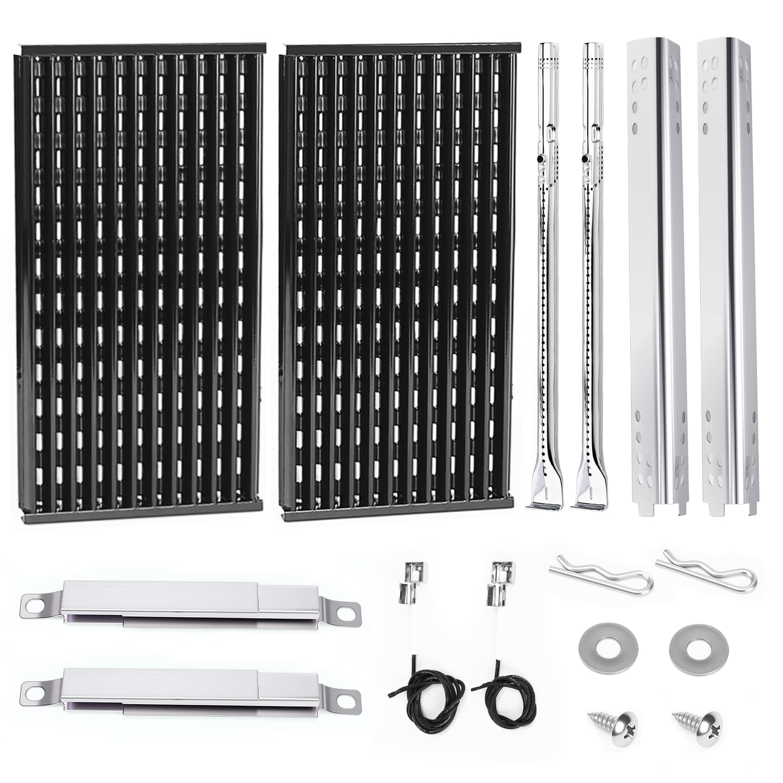 for Char-Broil Tru-Infrared Grill Parts 463633316 Stainless Steel Burners Heat Plates Cooking Grates Fits Charbroil Performance 2Burner 463645015 463672016 463370719 463336016 463672216 Grills Image