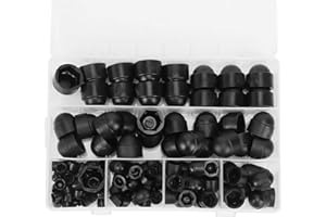 Eujgoov Rubber Nut Covers Hex Nut Dome Bolt Covers Nut M4-M12 Covers 145pcs